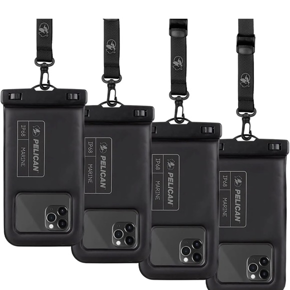 pelican Other - Pelican Marine Waterproof Phone Pouch – Stealth Black 4 Pack - New